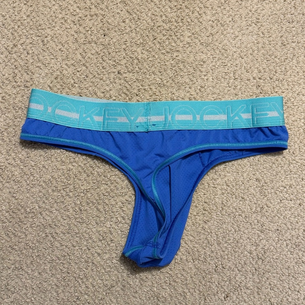 Jockey Vibrant Blue Men's Thong L - Picture 2 of 2